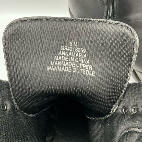 MIA Boots Size 8 Black Lace-Up 3” Heeled Combat Style Boots - Picture 6 of 8